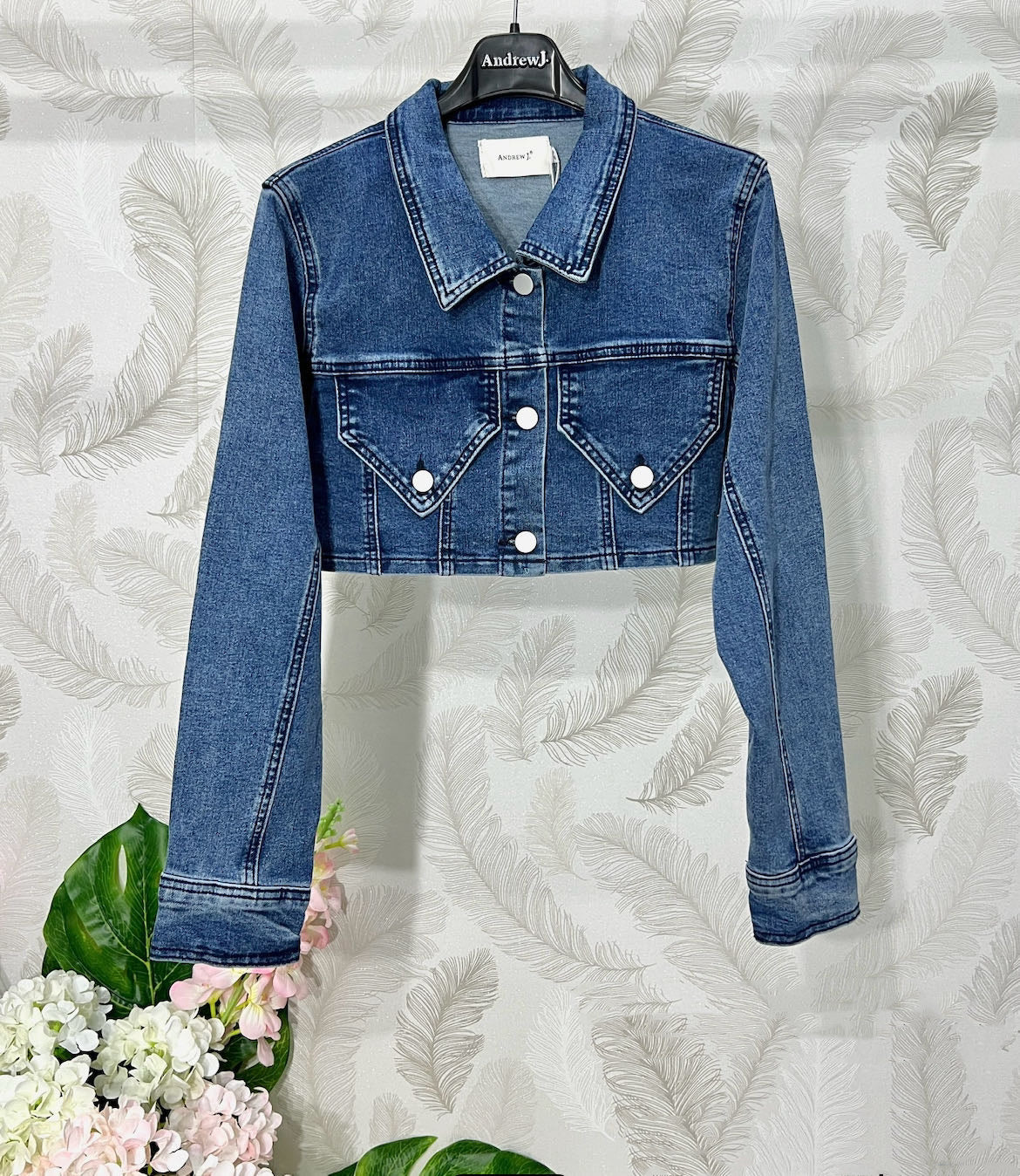 Giacca crop jeans