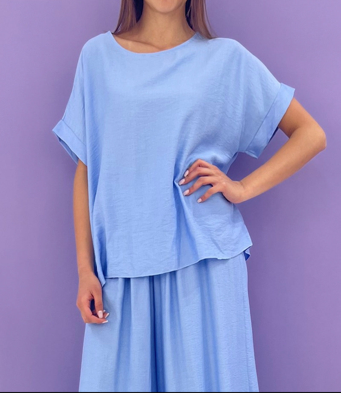 Blusa senza maniche corte