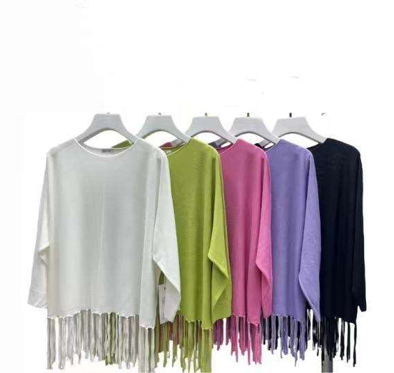 Maglione con frange sotto