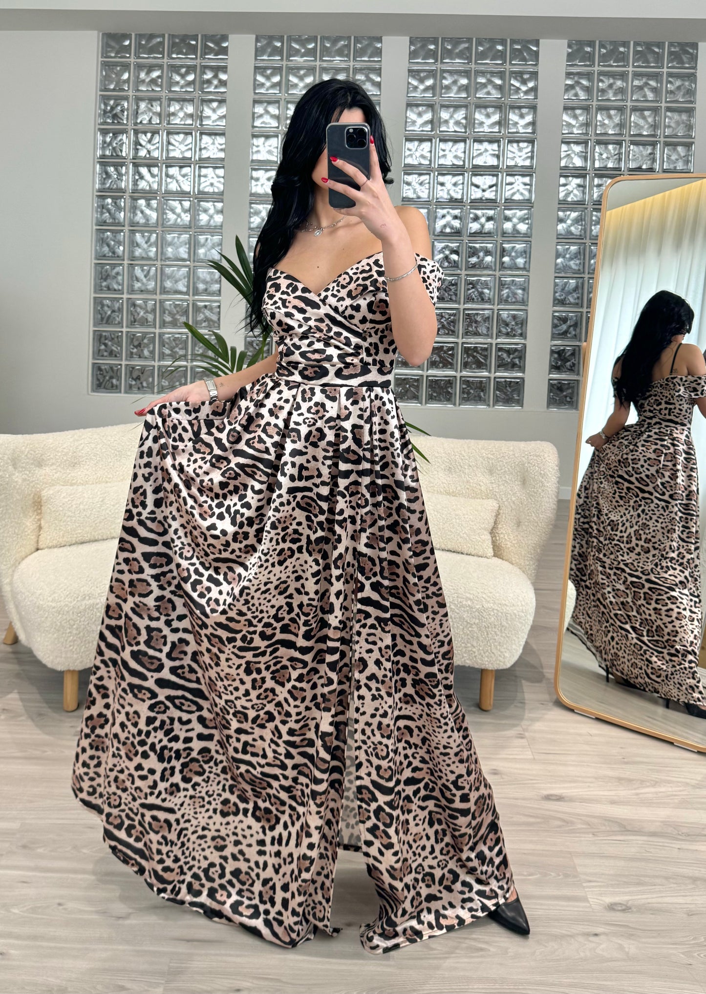 Abito lungo Leopardato