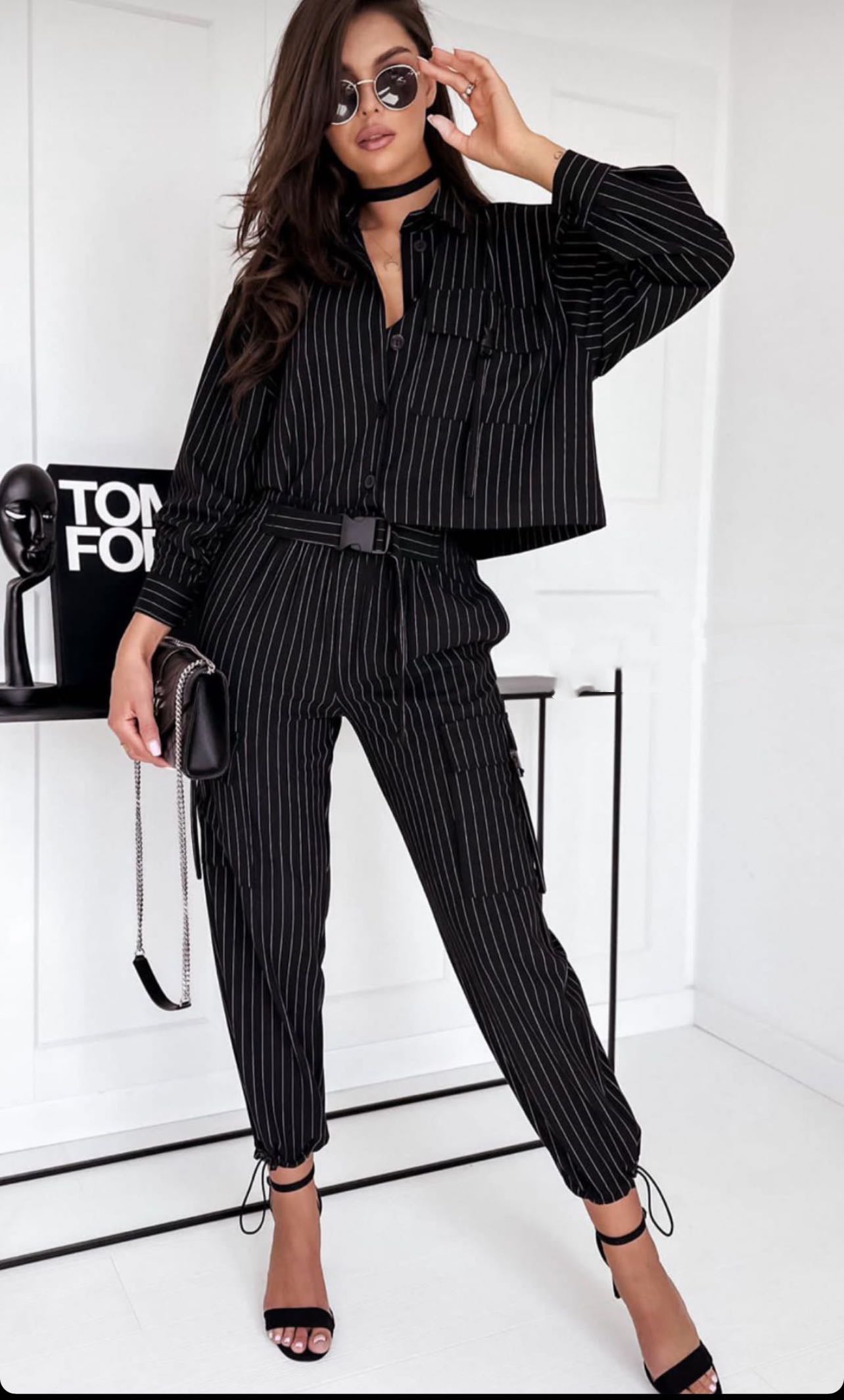 Pantaloni tasche a righe