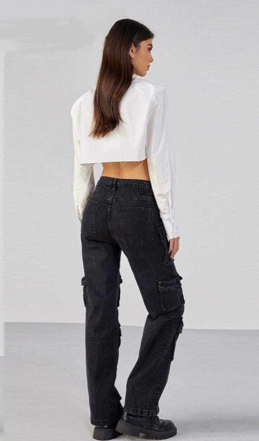 jeans cargo multitasche