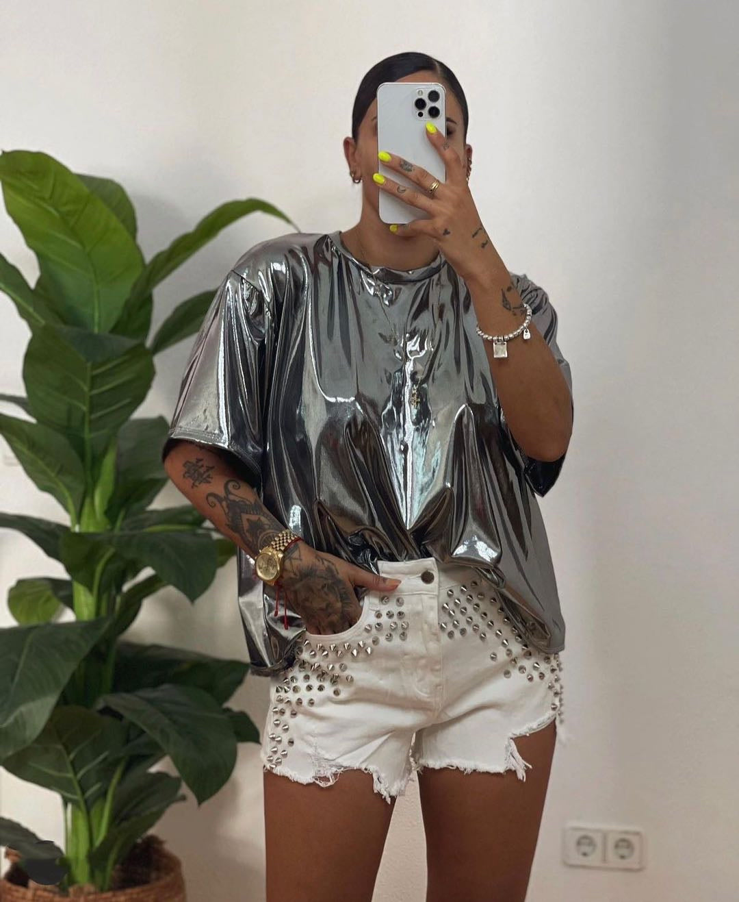 T-shirt metallico