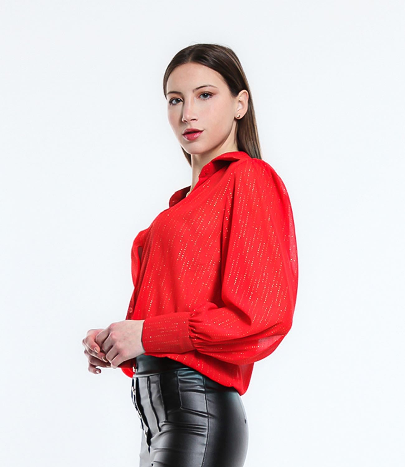 Camicia con strisce dorate