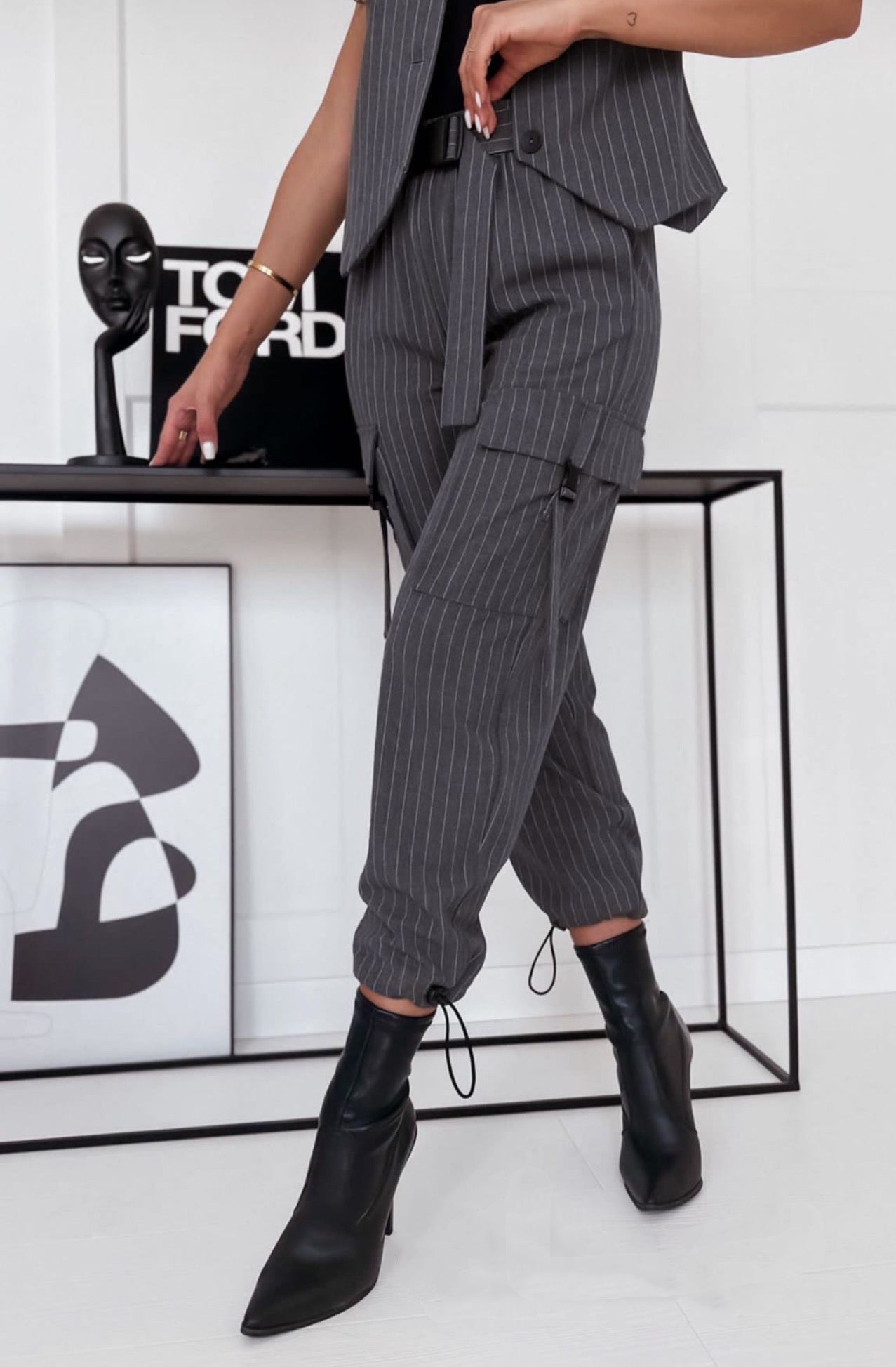 Pantaloni tasche a righe