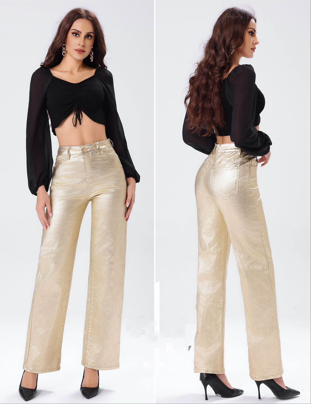 Pantaloni metallici