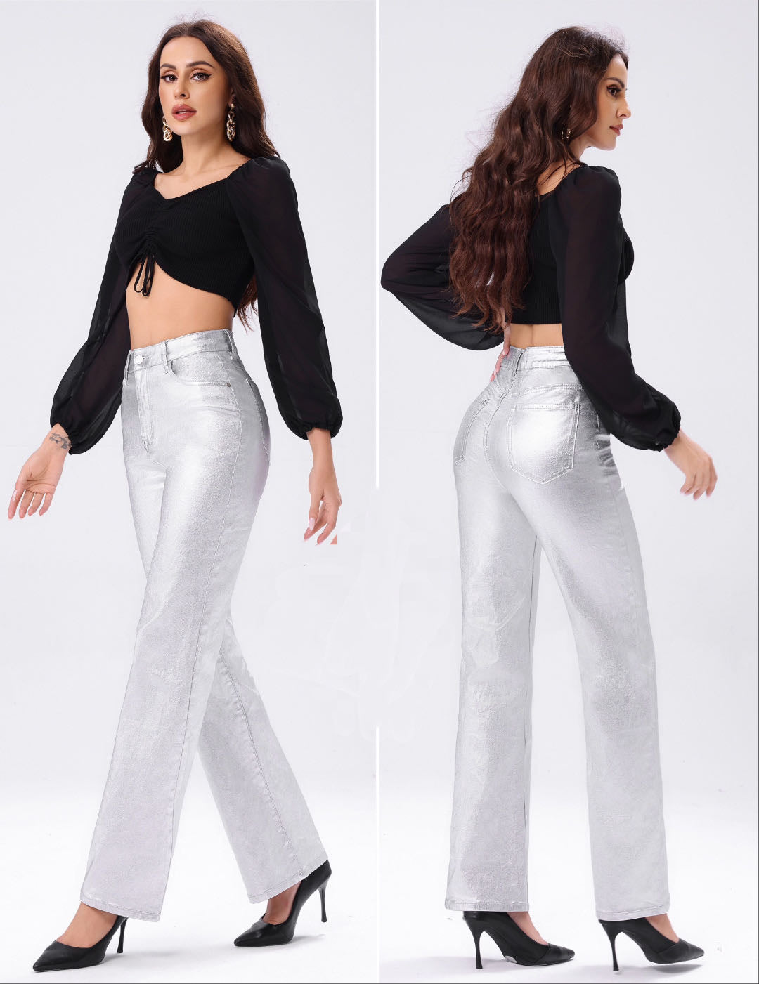 Pantaloni metallici