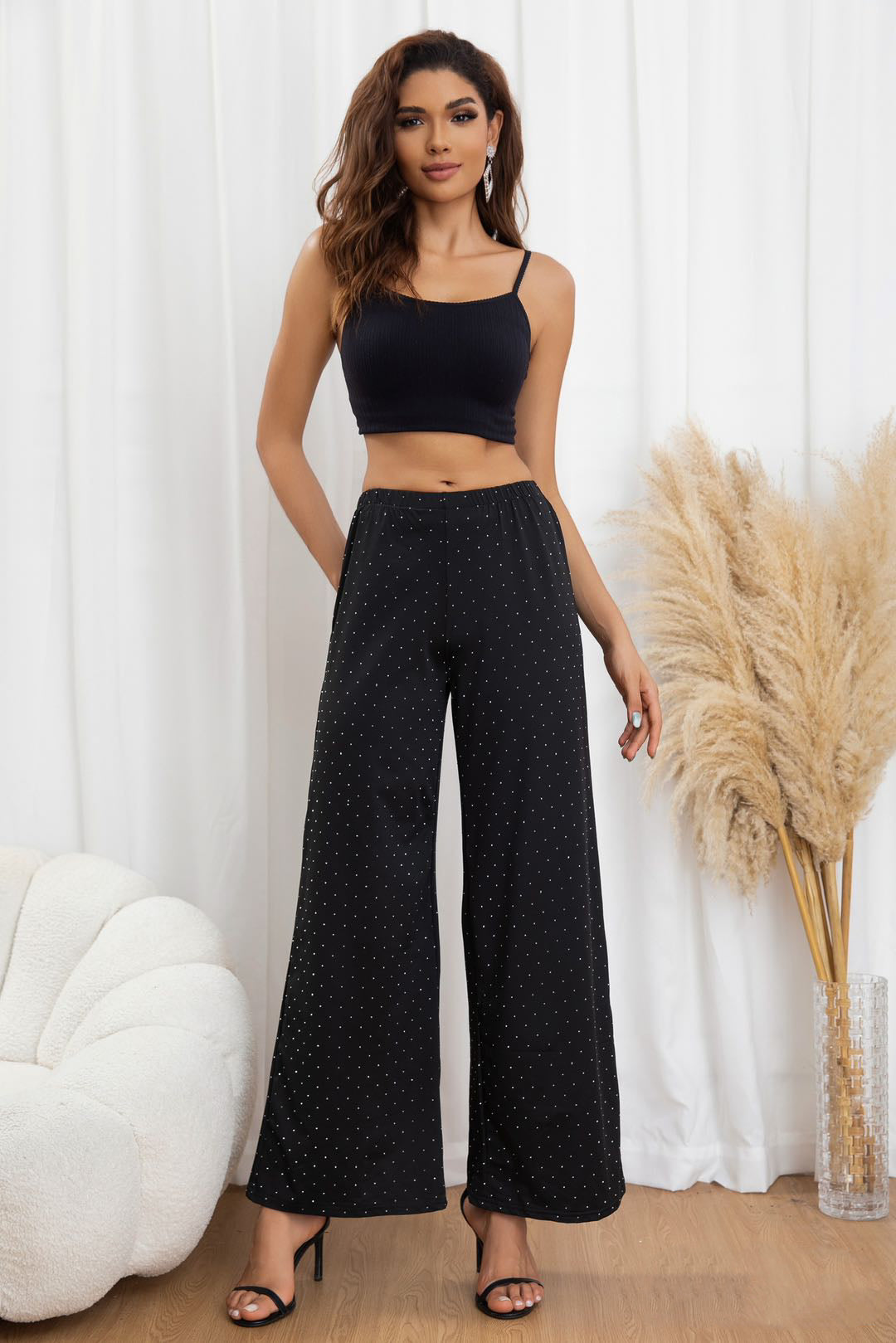 Pantaloni larghi strass ✨
