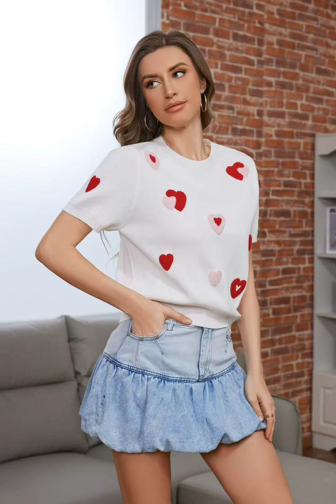 T-shirt a cuore