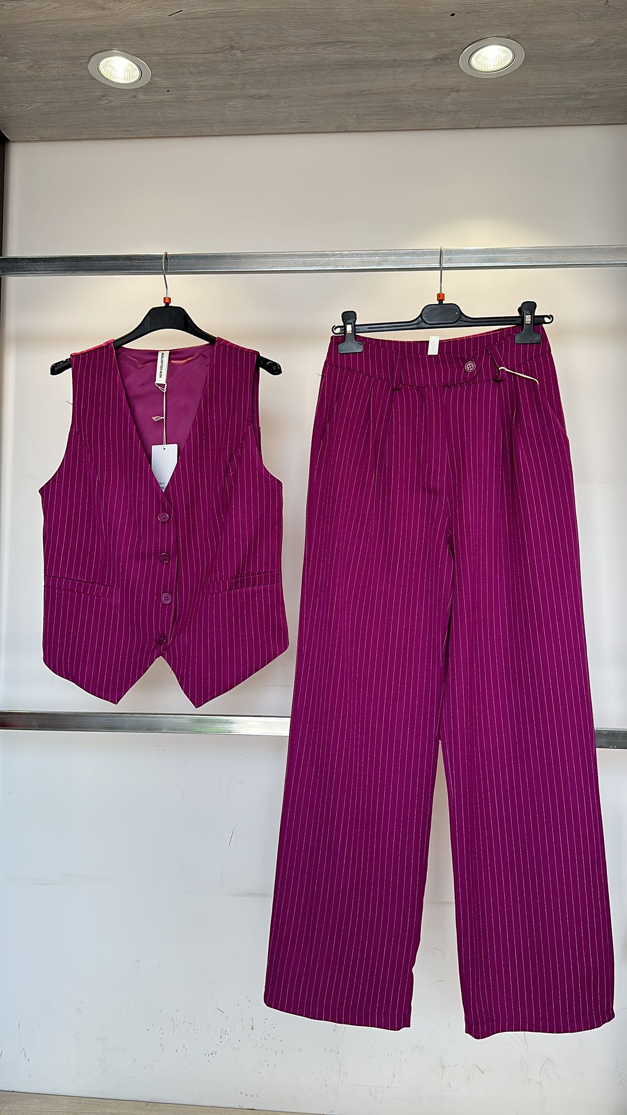 Coordinato gessato gilet