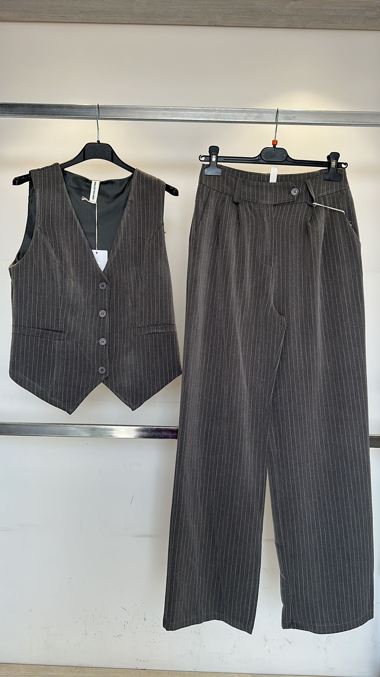 Coordinato gessato gilet