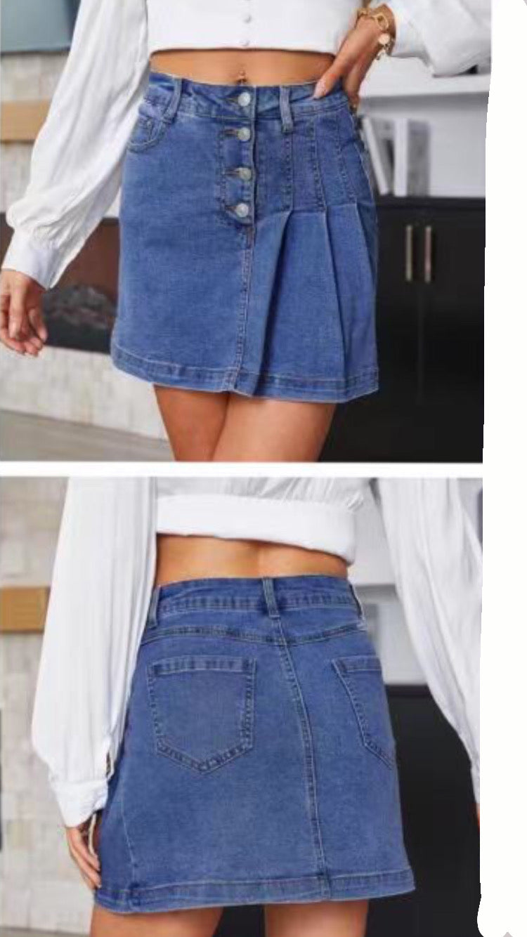 Gonna jeans a portafoglio