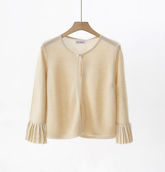 Cardigan con maniche a plisse Materiale viscosa