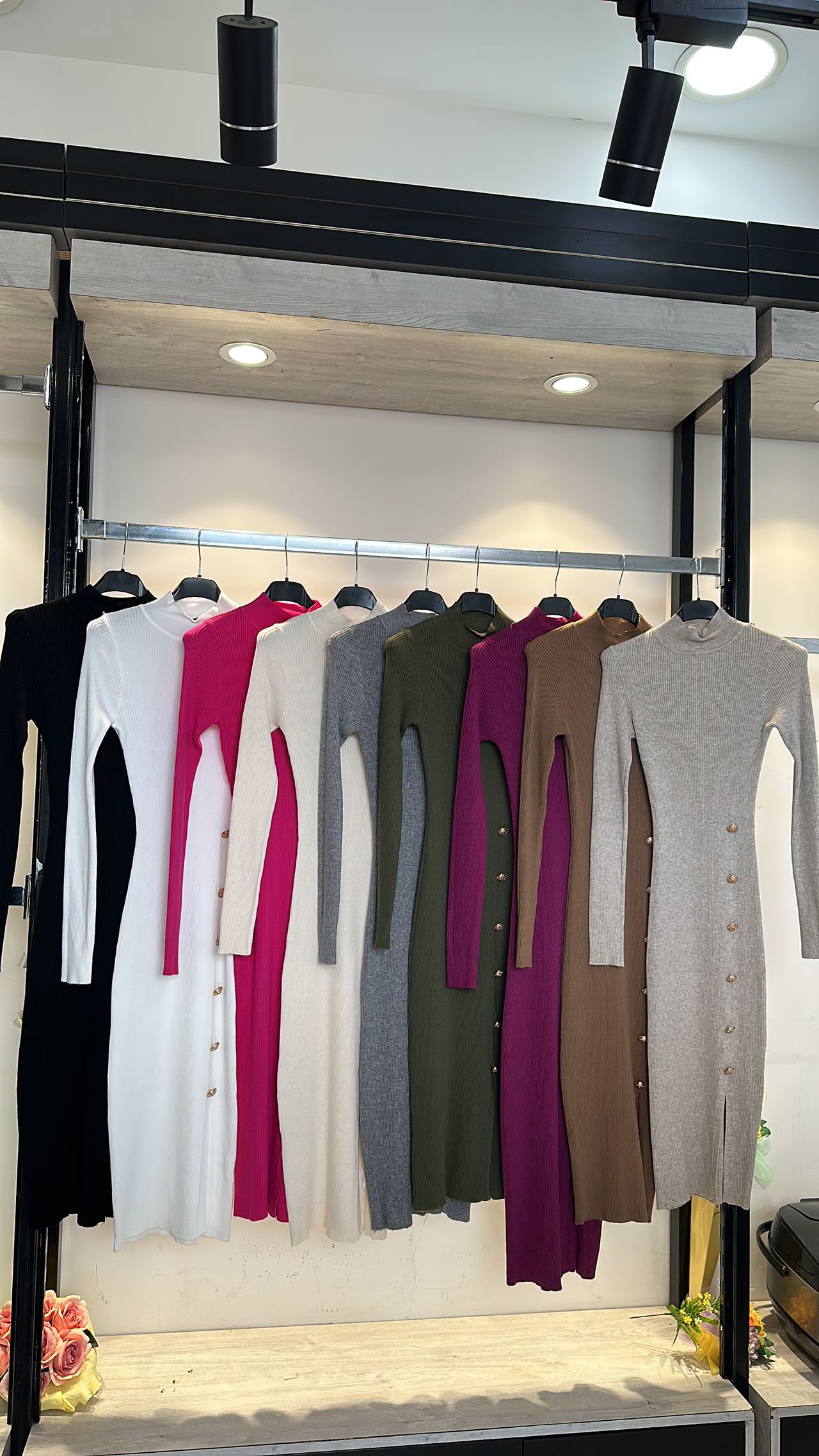 Abito in maglia buttons