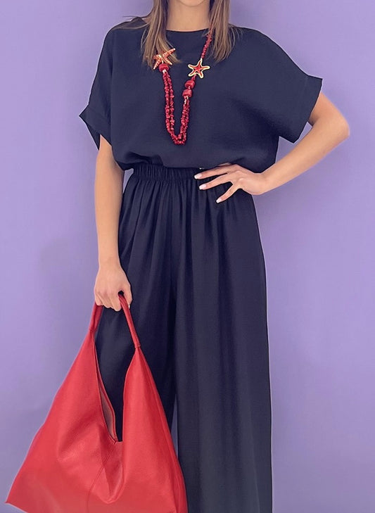 Blusa senza maniche corte