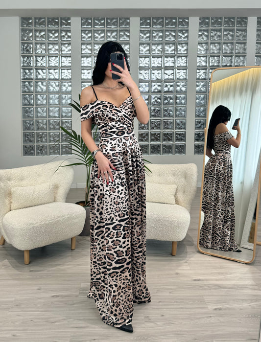 Abito lungo Leopardato