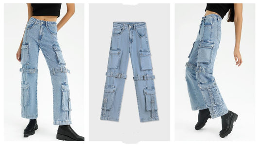 jeans cargo multitasche
