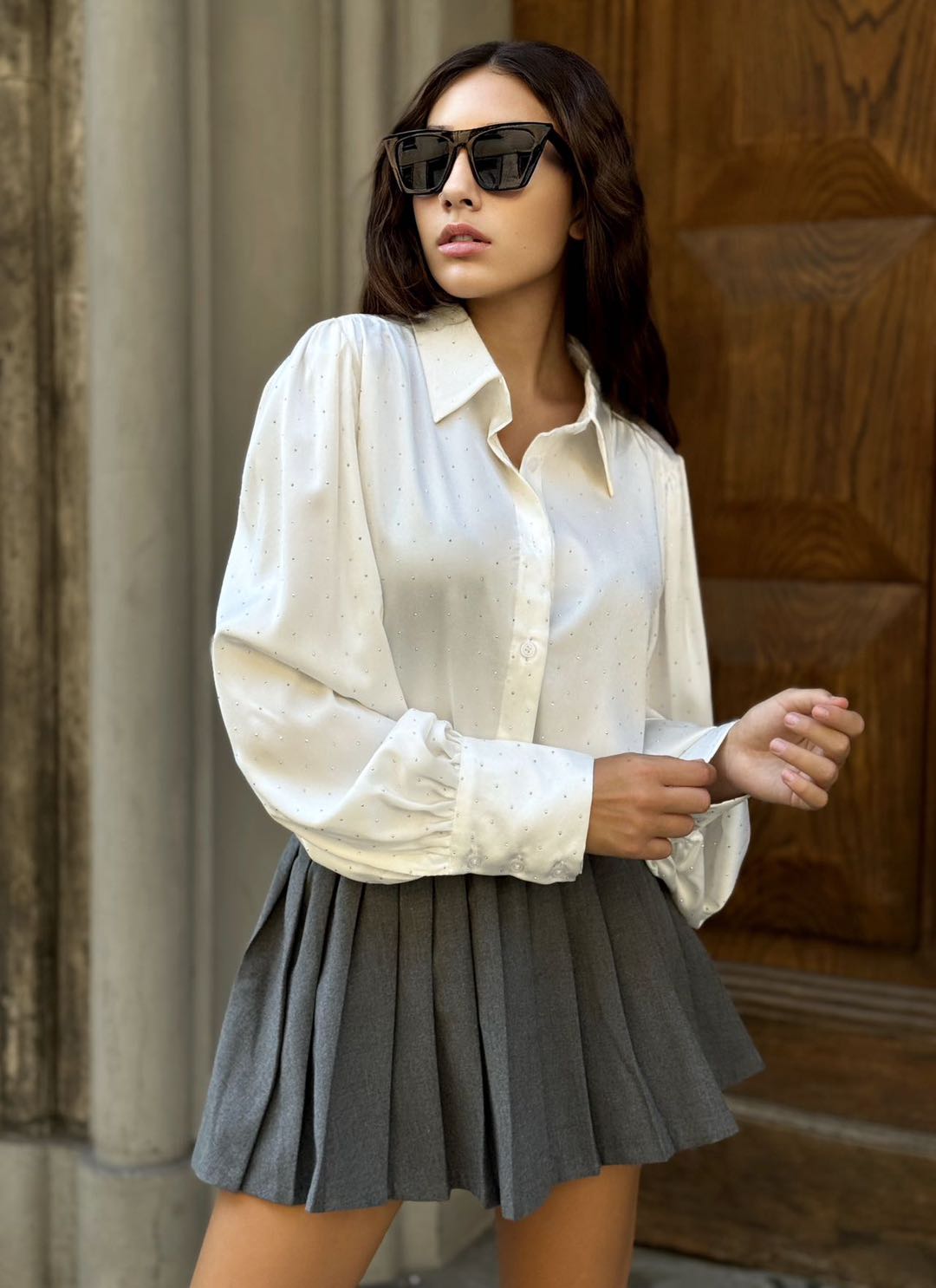 Camicia con strass