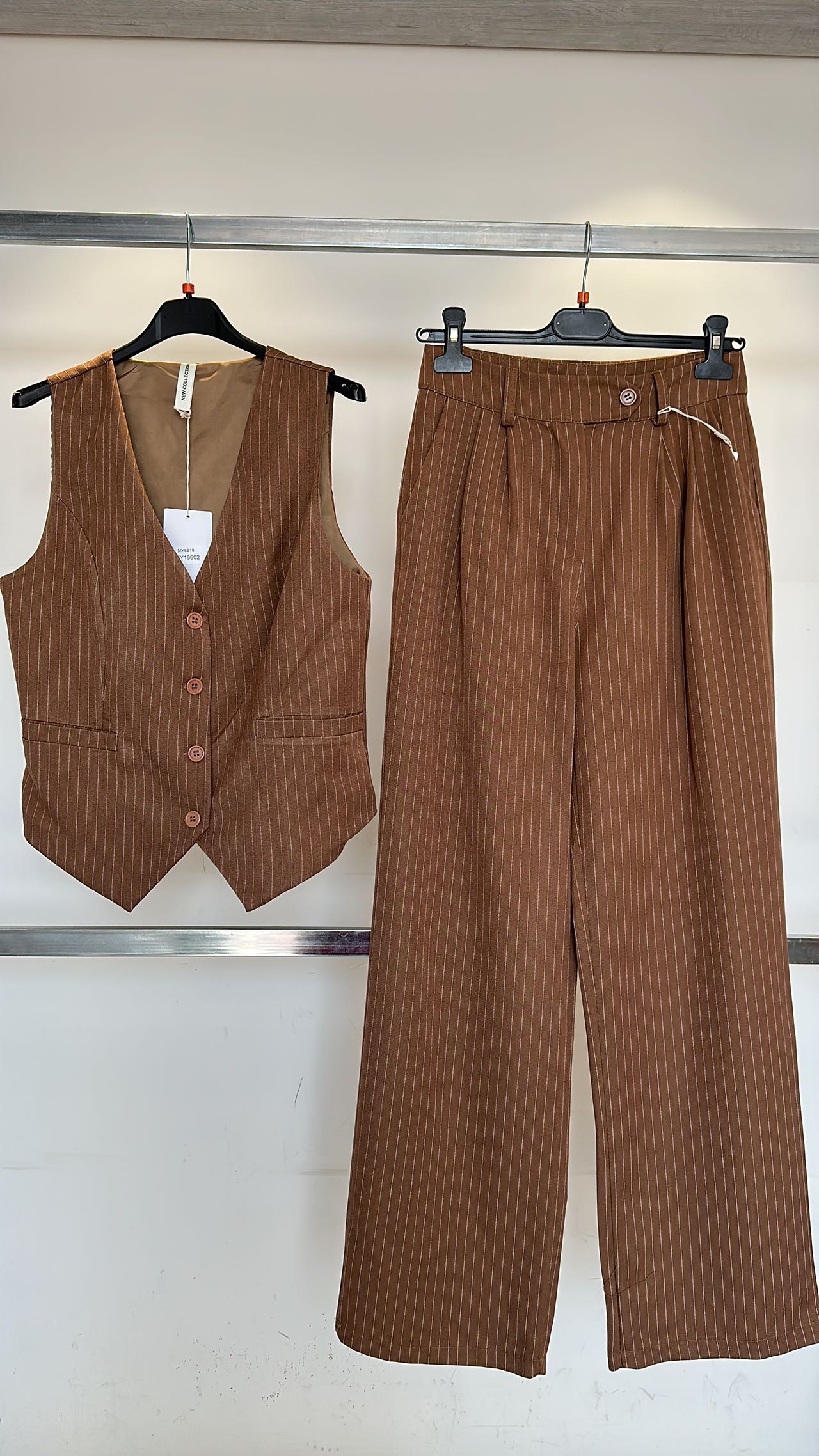 Coordinato gessato gilet
