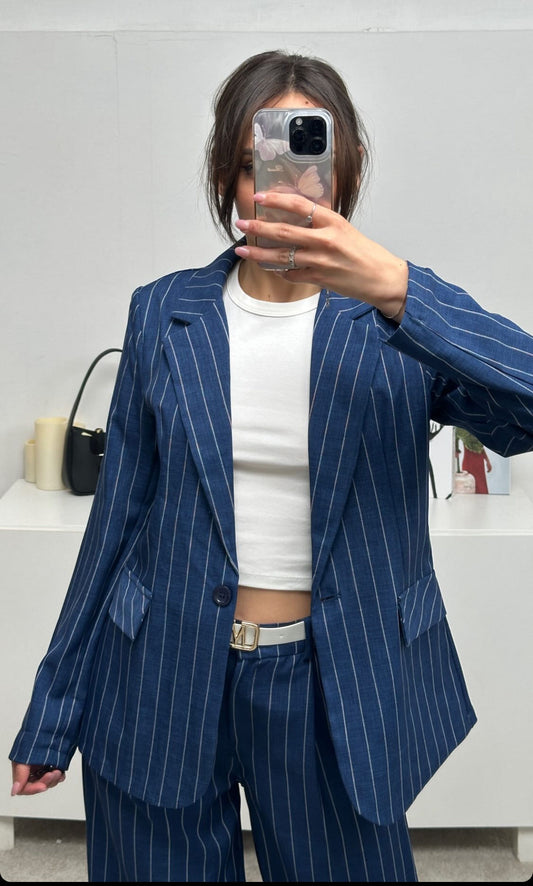 Blazer Lino a righe