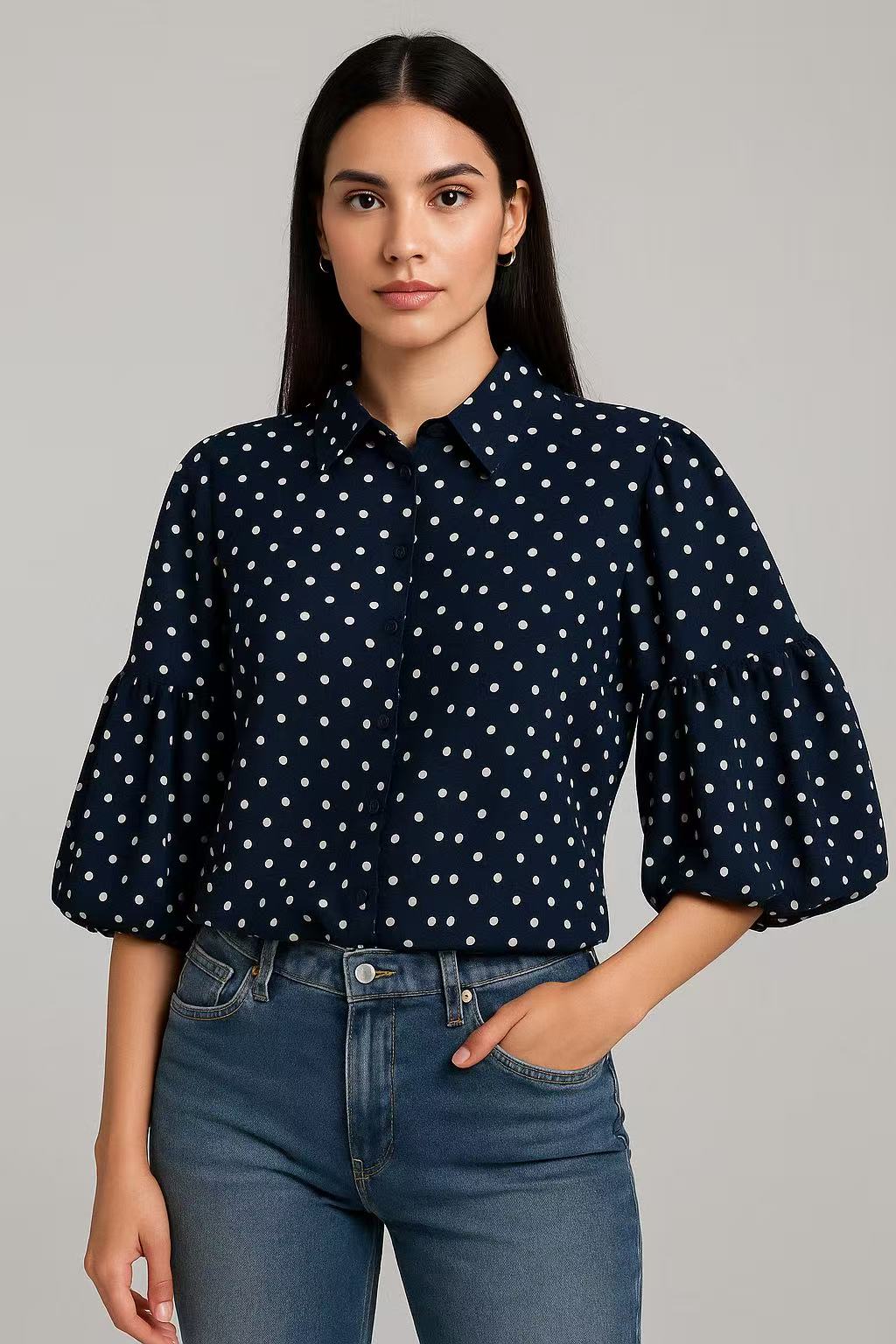 Camicia a pois