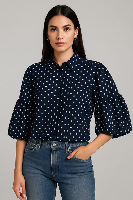 Camicia a pois